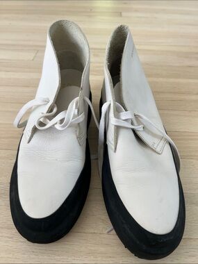 CLARKS DESERT GALOSH LEATHER WHITE 7.5 Med